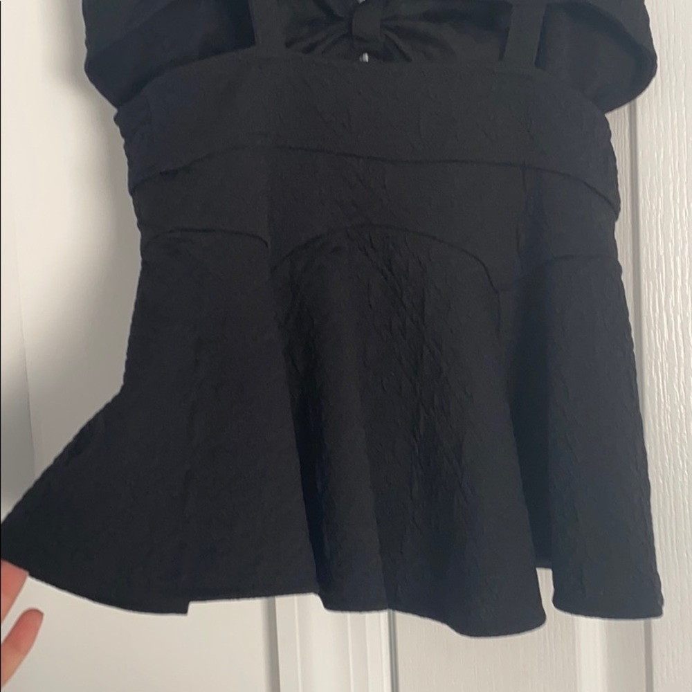 FREE PEOPLE CUT OUT PEPLUM TOP - Picture 7 of 8